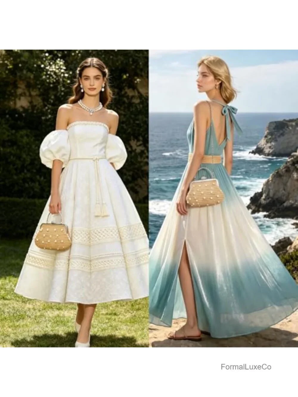 Woven Straw Clutch with Top Handle, Detachable Chain, Evening Bag, Summer Beach